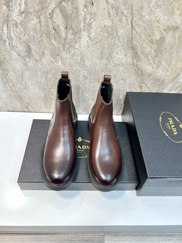 프라다 남성 첼시 부츠 스웨이드 가죽 숏 부츠 001-196007