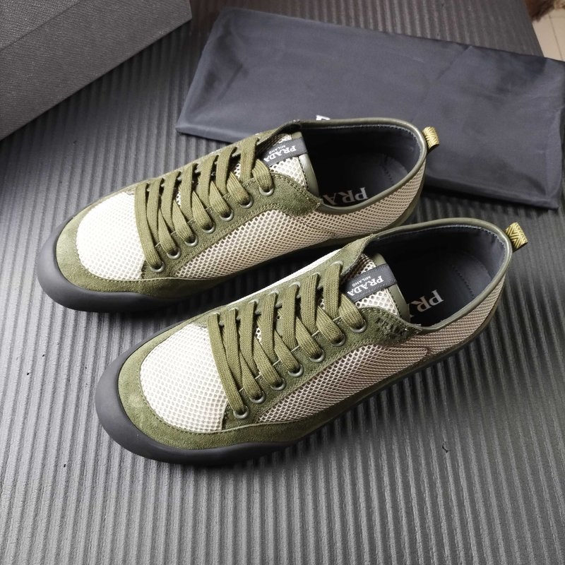 PRADA 프라다 그린 로우톱 스니커즈 001-196047