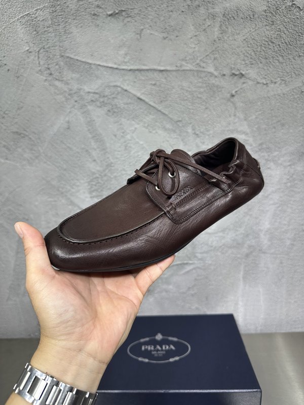 PRADA 빈티지 남성 가죽 스플라이스 슈즈 001-196117