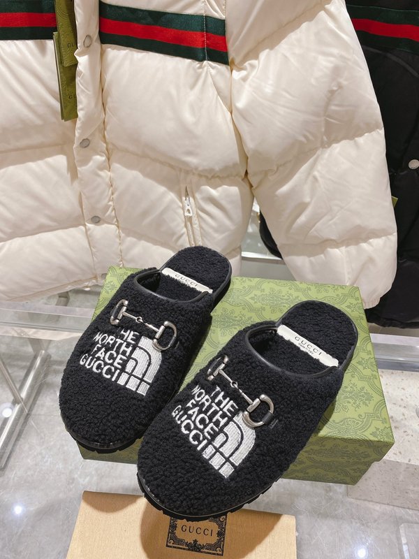 Gucci联名 The North Face 울 슬리퍼 커 001-196153