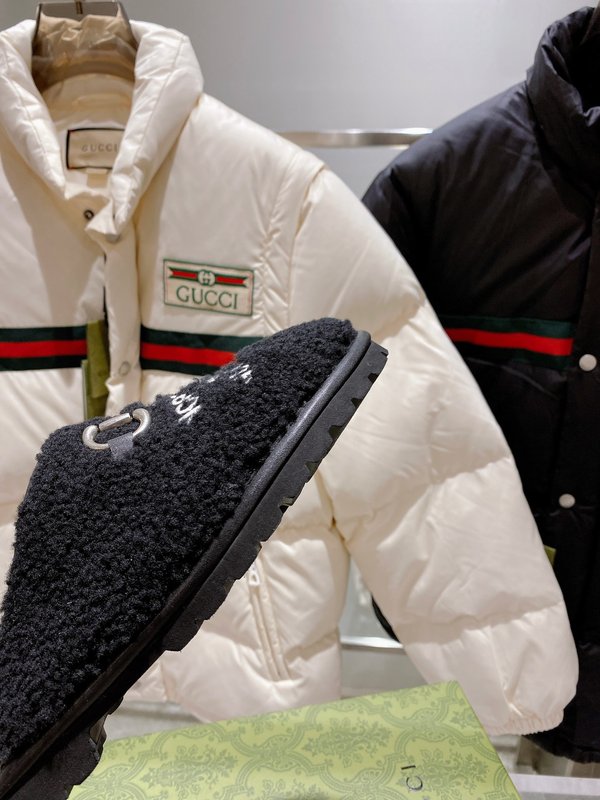 Gucci联名 The North Face 울 슬리퍼 커 001-196153