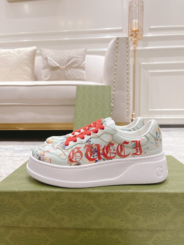 GUCCI 2022SS 커플 두꺼운 밑창 화이트 슈즈 001-196231