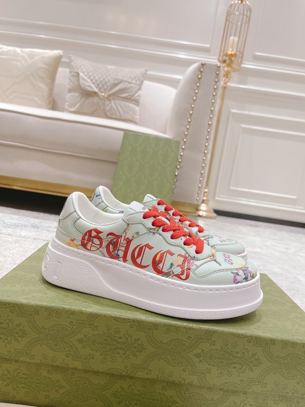 GUCCI 2022SS 커플 두꺼운 밑창 화이트 슈즈 001-196231