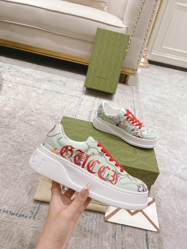 GUCCI 2022SS 커플 두꺼운 밑창 화이트 슈즈 001-196231
