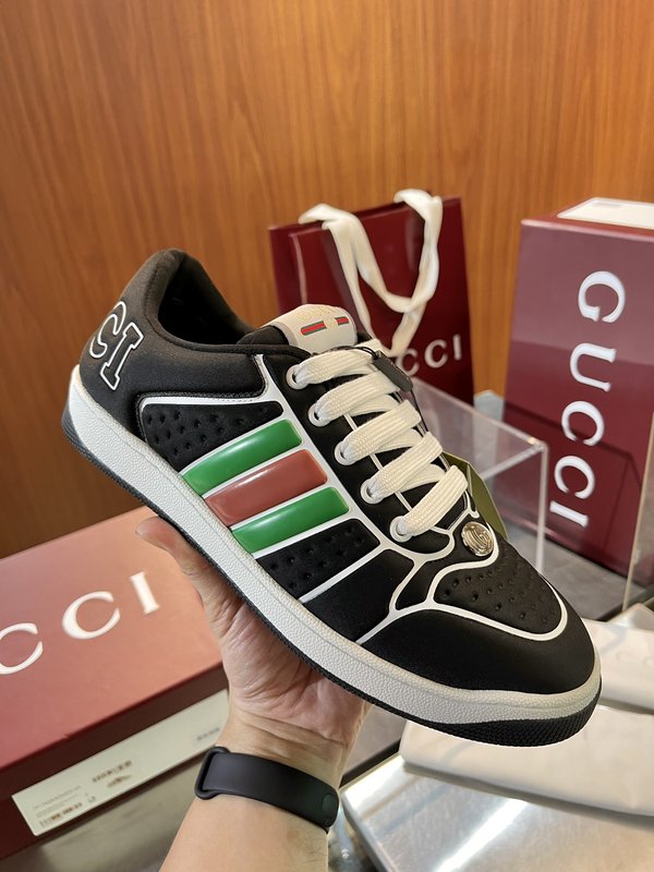 GUCCI Screener 남성 웹 스트라이프 운동화 001-196260