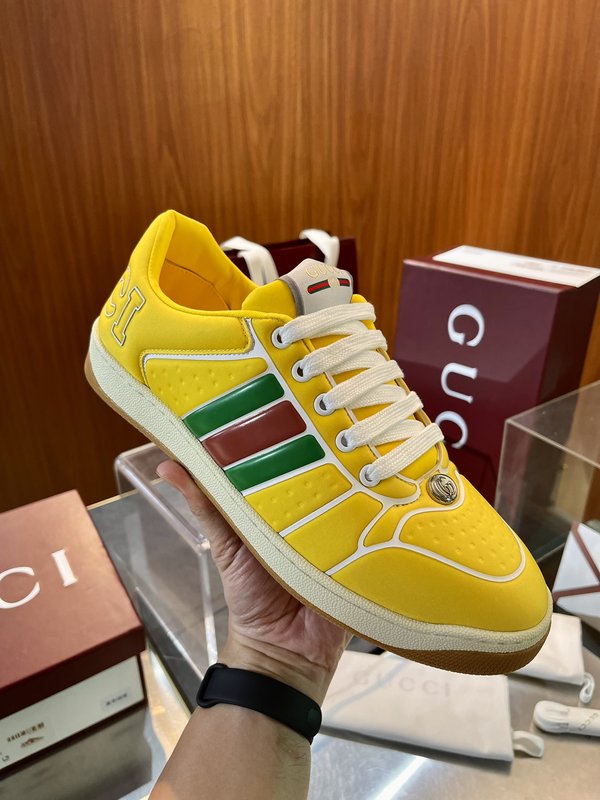 GUCCI Screener 남성 웹 스트라이프 운동화 001-196260