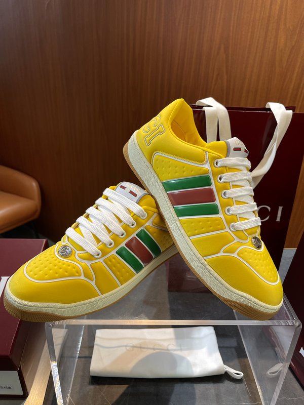 GUCCI Screener 남성 웹 스트라이프 운동화 001-196260