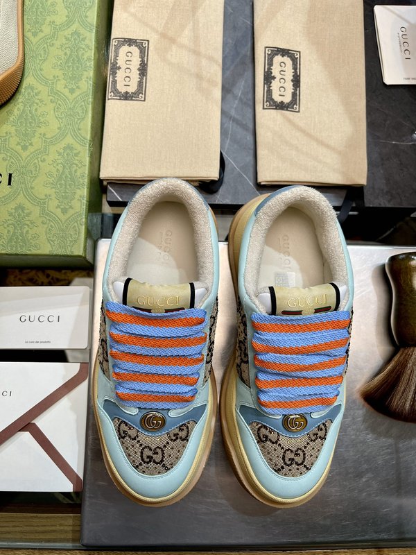 GUCCI Screener 두꺼운 밑창 패디 슈즈 001-196290