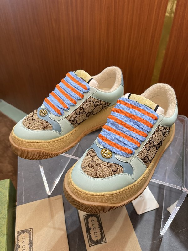 GUCCI Screener 두꺼운 밑창 패디 슈즈 001-196290