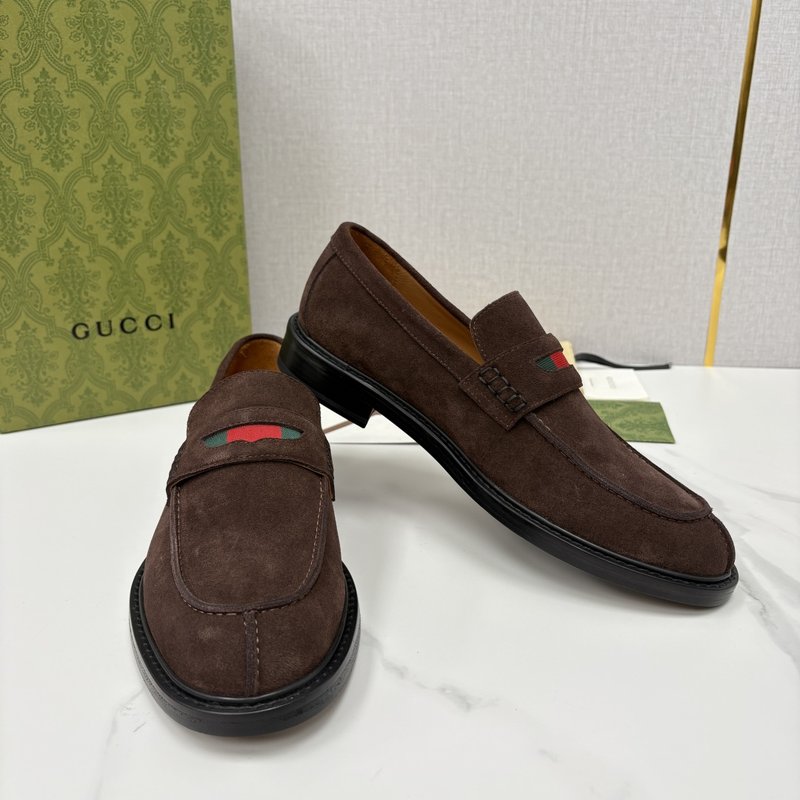 GUCCI Jordaan 남성 심플 로퍼 슈즈 001-196502