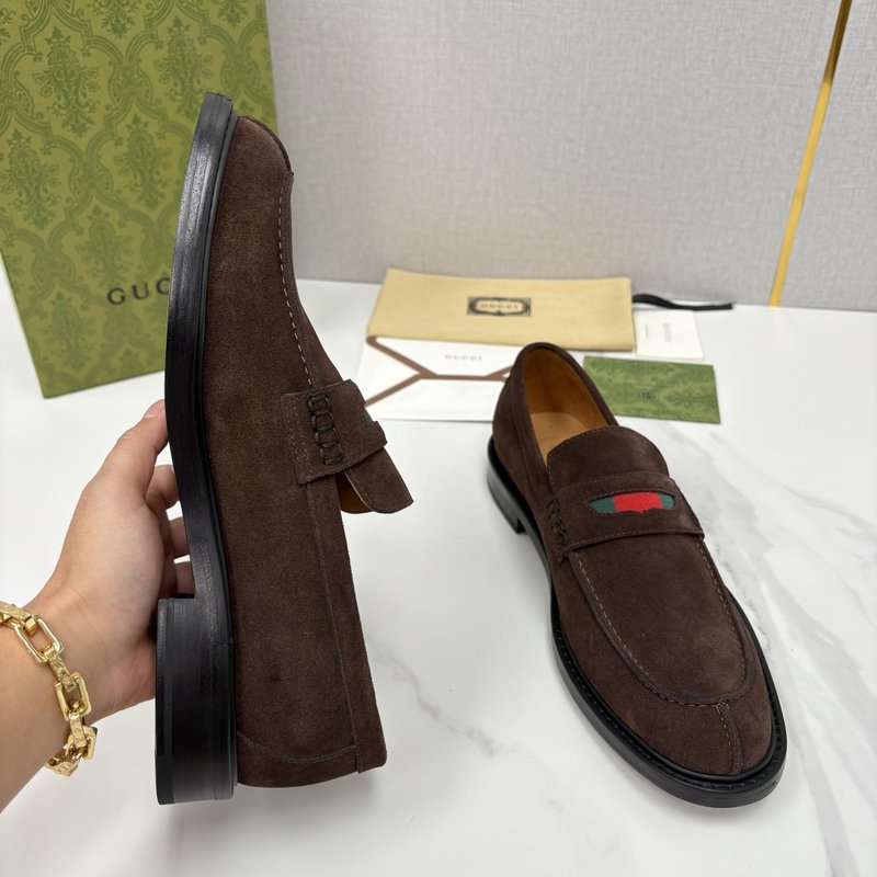 GUCCI Jordaan 남성 심플 로퍼 슈즈 001-196502