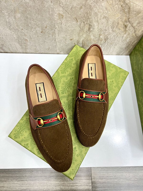 GUCCI 스트라이프 더블 G 로퍼 001-196526