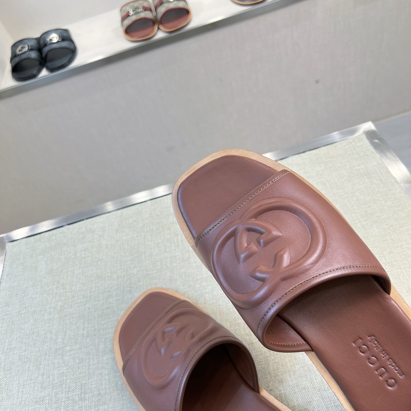 Gucci 구찌 오리지널 가죽 수제 슬리퍼 001-196555