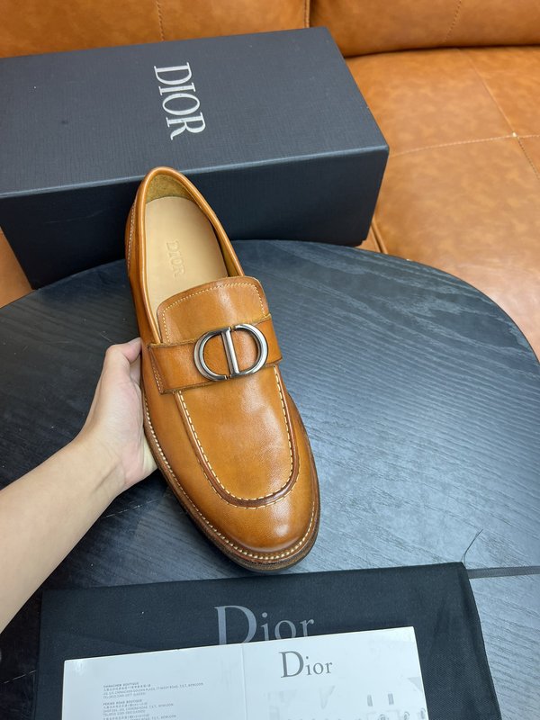 Dior 디오 레이스업 조각상 워시드 가죽 구두 001-196793