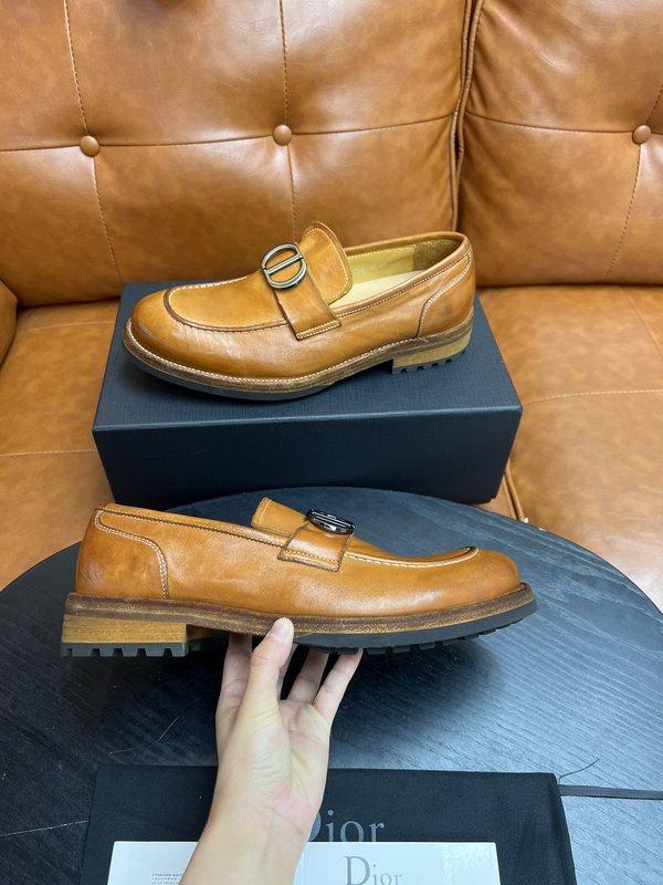 Dior 디오 레이스업 조각상 워시드 가죽 구두 001-196793