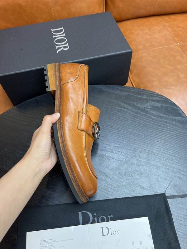Dior 디오 레이스업 조각상 워시드 가죽 구두 001-196793