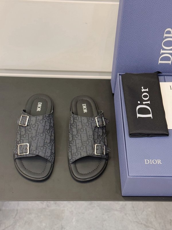 Dior Aqua 남성 오블리크 프린트 슬리퍼 001-196878