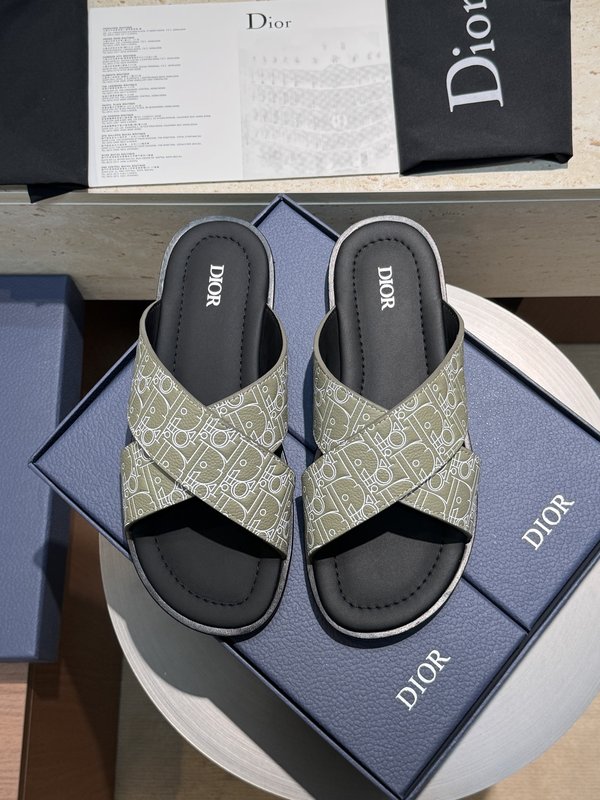 디올 Dior Alias 남성 가죽 슬리퍼 001-196910