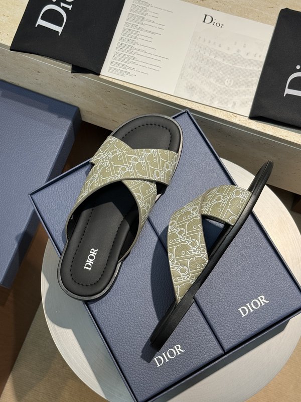 디올 Dior Alias 남성 가죽 슬리퍼 001-196910
