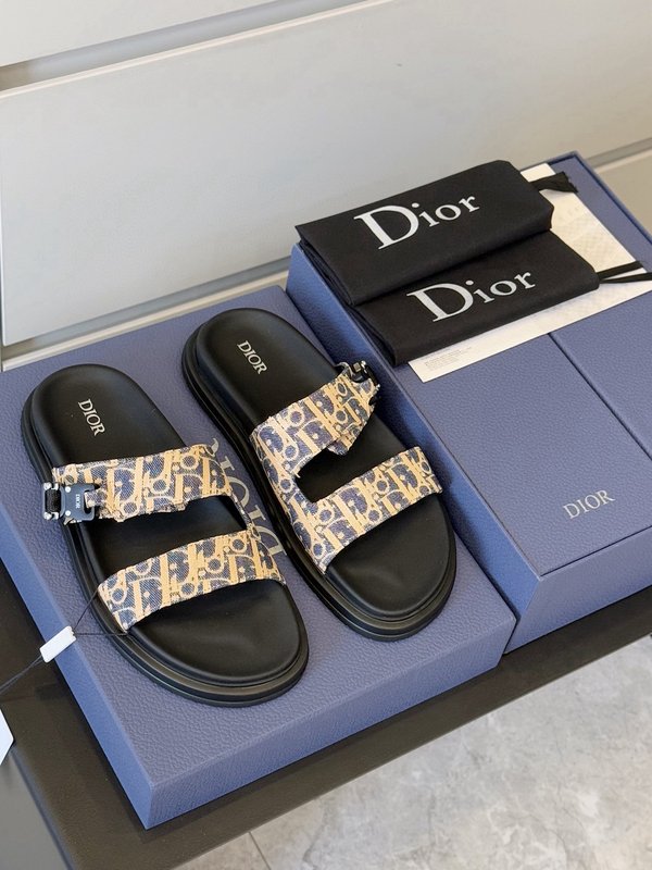 DIOR Aqua 남성 크로스 밴드 슬리퍼 샌들 001-196937