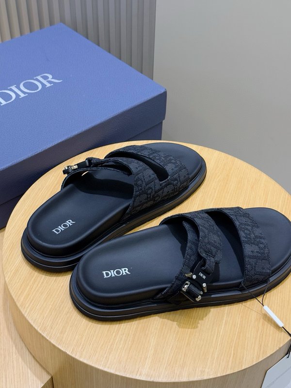 DIOR Aqua 남성 교차 스트랩 캔버스 샌들 001-196941