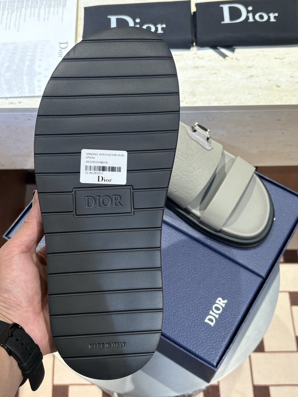 Dior Aqua 남성 교차 밴드 캔버스 슬리퍼 001-197149