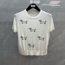 TB 컬리지풍 강아지 자카드 니트 반팔 001-197322