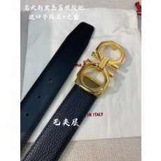 페라가모 골드 버클 블랙 벨트 001-197391
