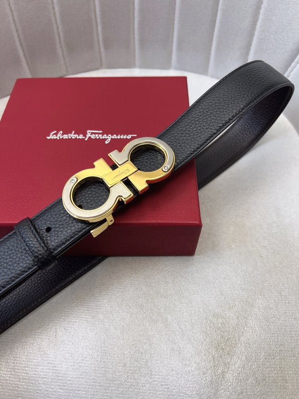 페라가모 리치그레인 소가죽 벨트 001-197446