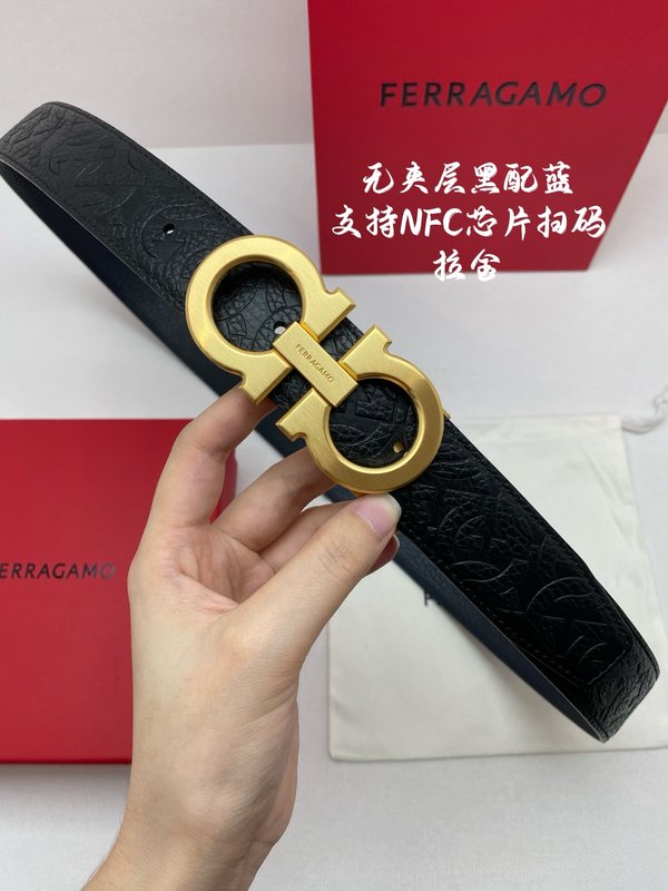 페라가모 이탈리아 원산 가죽 NFC 벨트 001-197503