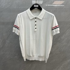 톰브라운 더블 스트라이프 니트 폴로 셔츠 001-197518