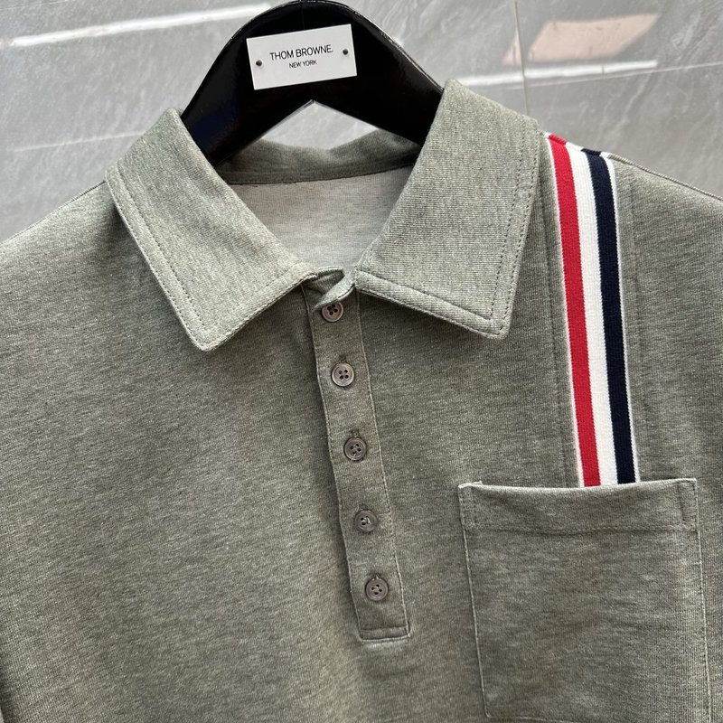 TB 레드 화이트 블루 스트라이프 포로 셔츠 001-197525