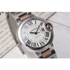 까르띠에 발롱블루 33mm 스테인리스 스틸 시계 001-198819