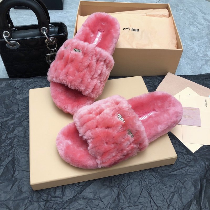 미우미우 가을 겨울 울 슬리퍼 001-200679