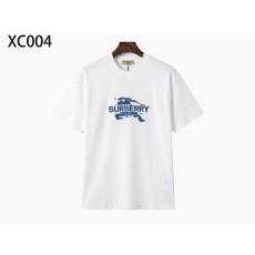 버버리 로고 자수 라운드넥 면 반팔 티셔츠 001-201693