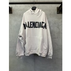 발렌시아가 테이프 프린팅 후드 티셔츠 001-201901