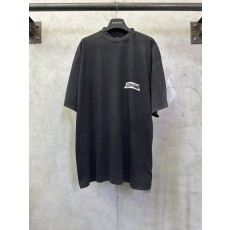 발렌시아가 로고 자수 반팔 티셔츠 001-201917