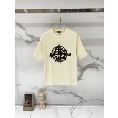 디올 스톤아일랜드 콜라보 순면 라운드넥 티셔츠 001-201956