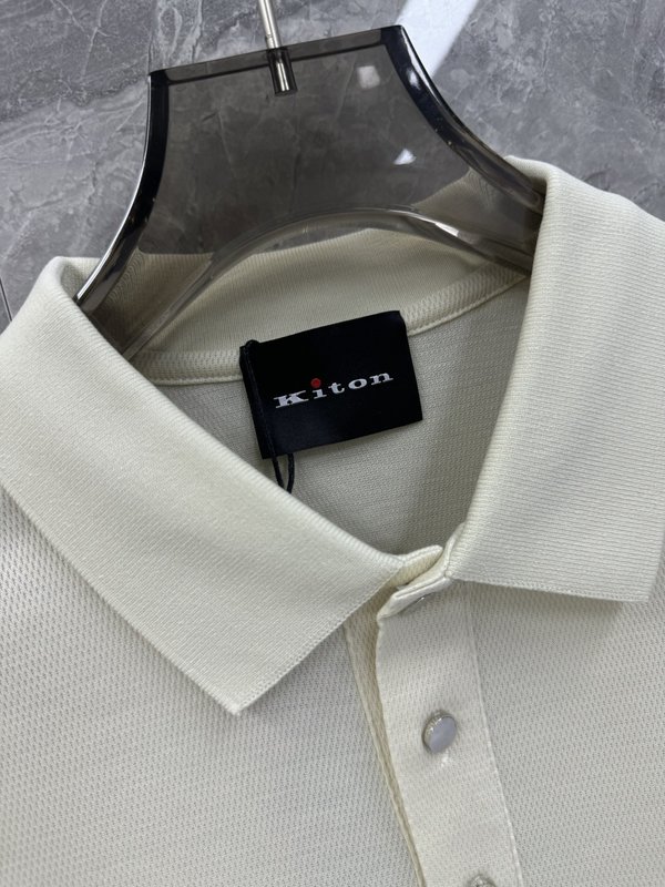 Kiton 남성 비즈니스 니트 폴로 셔츠 001-202316