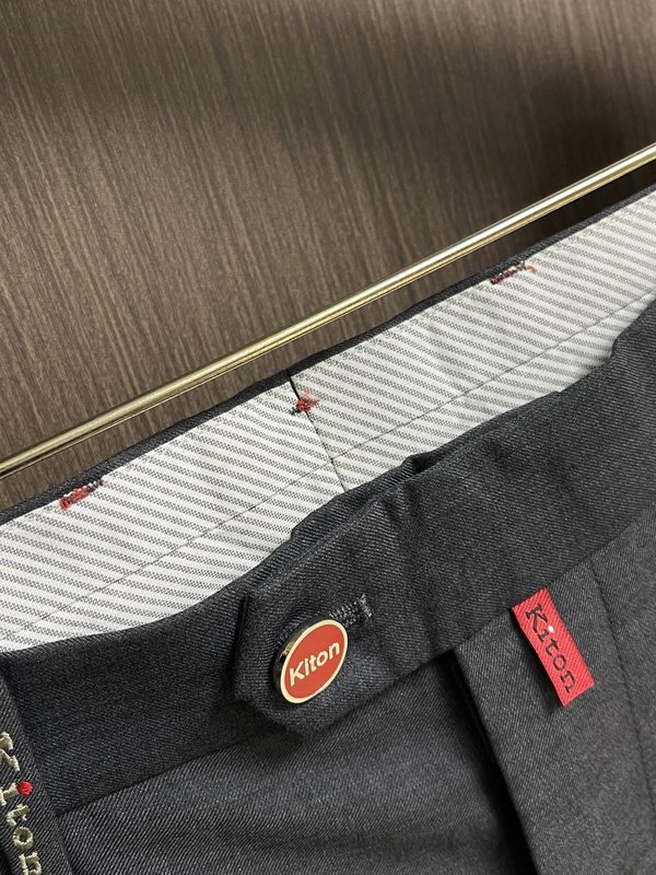 Kiton 빈티지 캐주얼 슬림핏 남성 정장 바지 001-202331