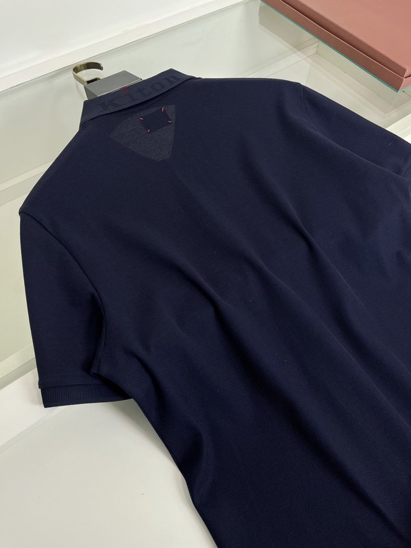 Kiton 남성 반팔 폴로 셔츠 자수 포인트 001-202346