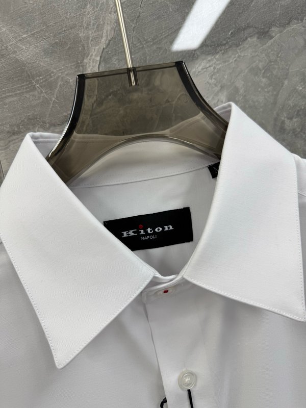 Kiton 남성 비즈니스 캐주얼 면 셔츠 001-202379