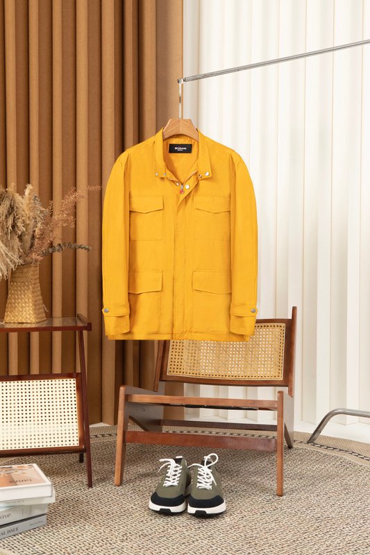 Kiton 스탠드 칼라 웨이스트 조절 가능 트렌치 재킷 001-202429