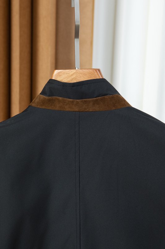 키톤 스탠딩 칼라 웨이스트 조임 트렌치 재킷 001-202430