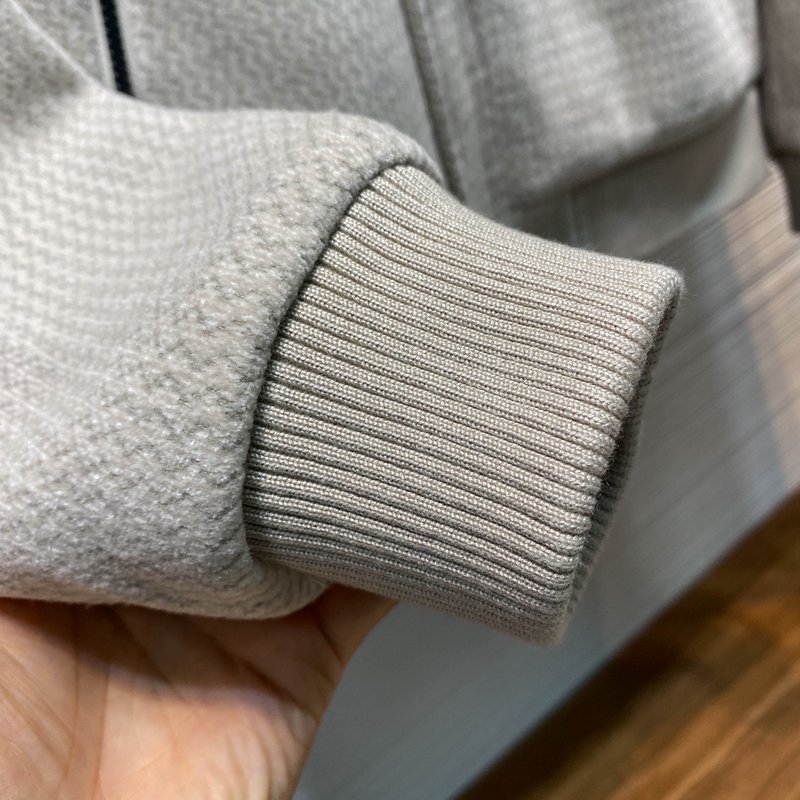 Kiton 가을 겨울 웨이브 텍스처 울 후드 자켓 001-202441