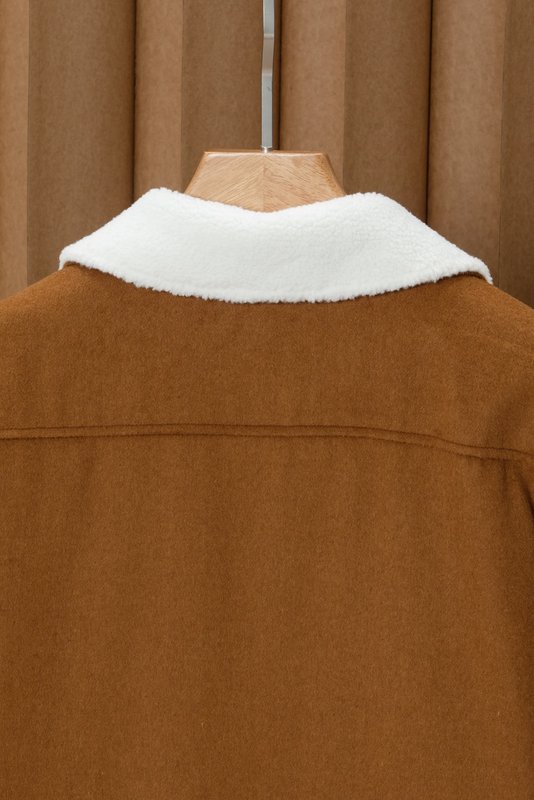 Kiton 남성 울 혼방 캐시미어 셔츠 칼라 패딩 자켓 001-202445