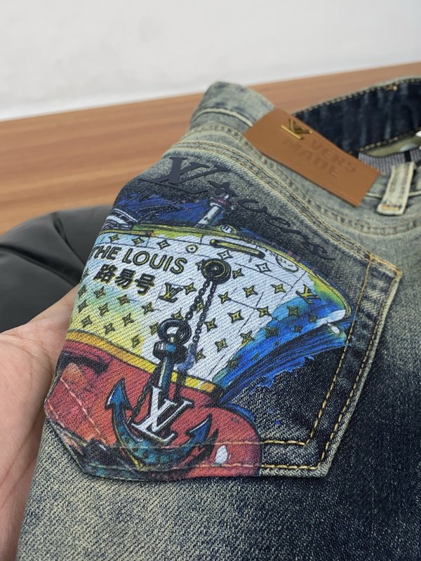 루이비통 남성 슬림 스트레이트 진 001-202555