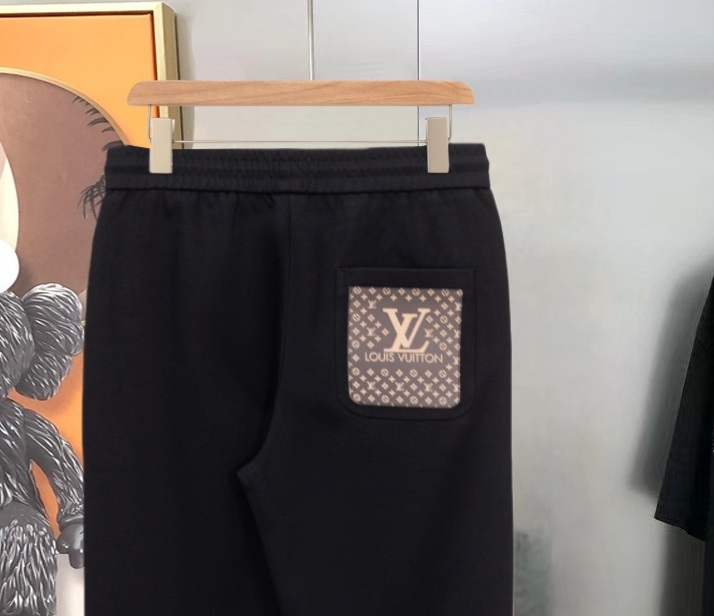 루이비통 남성 자수 엠보싱 캐주얼 트레이닝 팬츠 001-202668