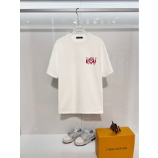루이비통 플록킹 다이아몬드 로고 라운드 티셔츠 001-202742
