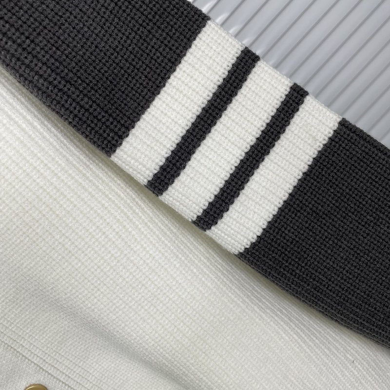 톰브라운 양면 컬러 블록 울 카디건 자켓 001-203125